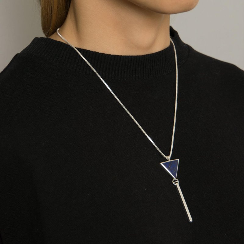 collier lapis lazuli argent