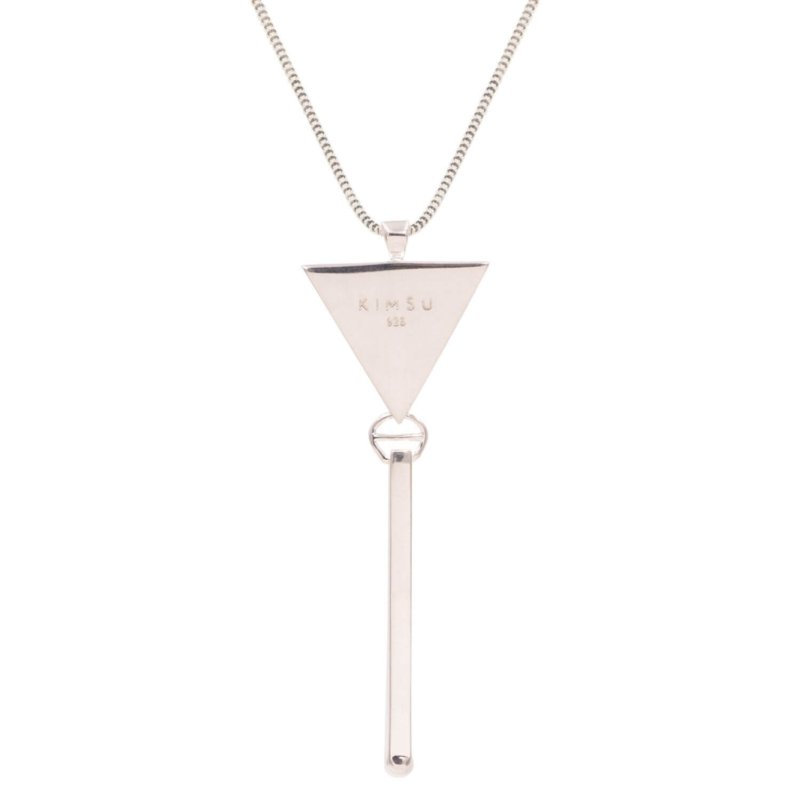 collier triangle argent marque Kimsu