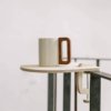 mini extension table en bois beige