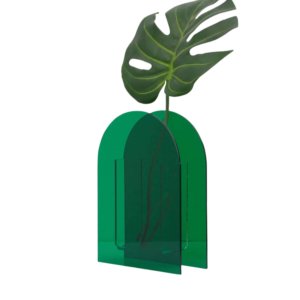 vase à fleurs en acrylique vert