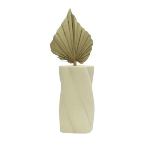 vase en gres beige