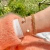 bracelet laiton plaque or