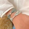 bracelet soie perles de cultures