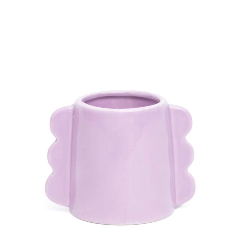 vase céramique violet Waves Helio Ferretti